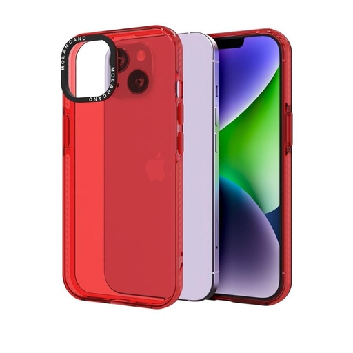 Apple iPhone 14 MOLAN CANO rainbow TPU zadný kryt (Červený)