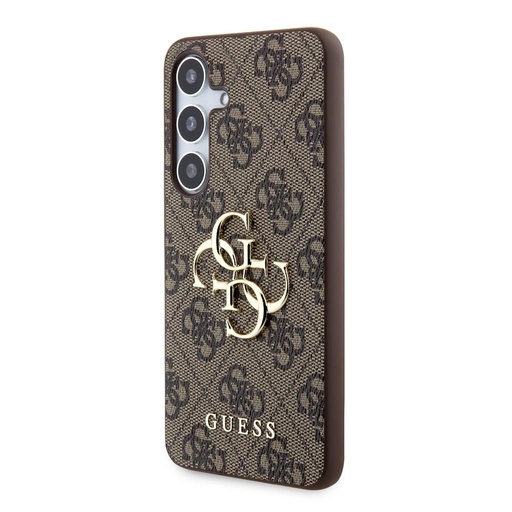 Samsung Galaxy S24+ Guess PU 4G Metal Logo puzdro (Hnedý) - GUHCS24M4GMGBR