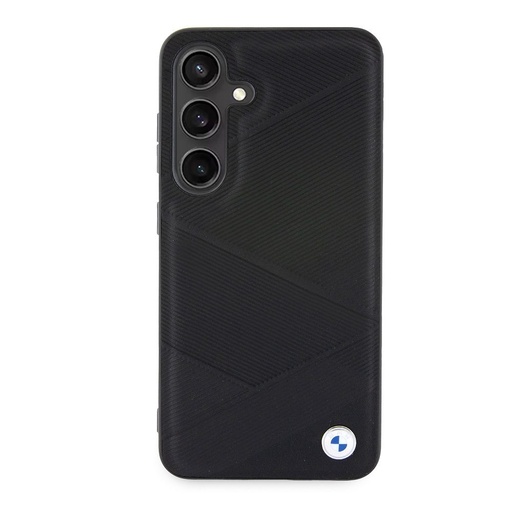 Samsung Galaxy S24 BMW Signature Leather puzdro – Metal Logo (Čierny) - BMHCS24S23RCGPK