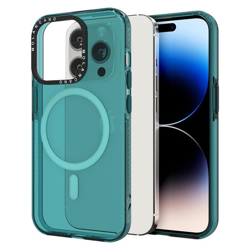 Apple iPhone 14 MOLAN CANO rainbow TPU MAGSAFE zadný kryt (Zelený)