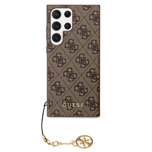 Samsung Galaxy S23 Ultra Guess 4G Charms puzdro (Hnedý) - GUHCS23LGF4GBR