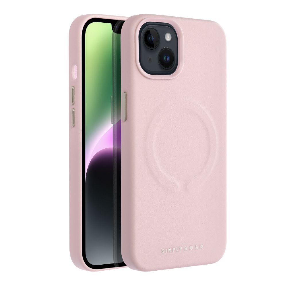 Apple iPhone 15 Pro Roar Leather magsafe hátlap tok (Rózsaszín)