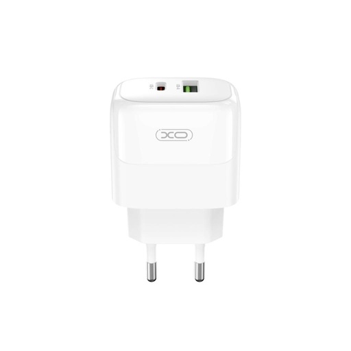 XO L137 PD 20W rýchlonabíjačka (Biely) – PD 20W + QC 18W, USB-A + USB-C konektor