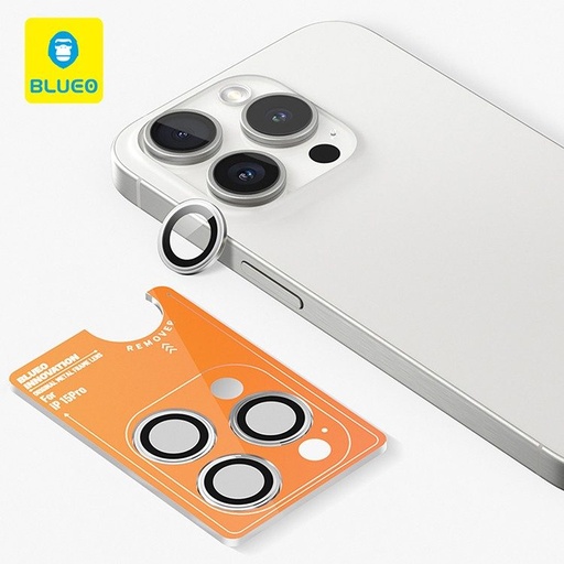 Apple iPhone 15 Pro BLUEO metal frame kamera ochranný sivý