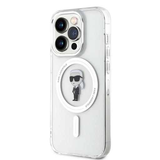 Apple iPhone 15 Pro Karl Lagerfeld IML Ikonický MagSafe puzdro (Priehľadný) – KLHMP15LHFCKNOT