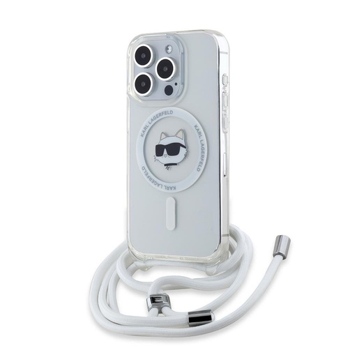Apple iPhone 15 Pro Karl Lagerfeld IML Crossbody Choupette Head MagSafe puzdro (Priehľadný) – KLHMP15LHCCHNT