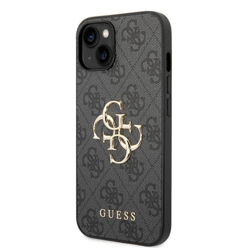 Apple iPhone 15 Guess PU 4G Metal Logo puzdro (Sivý) - GUHCP15S4GMGGR