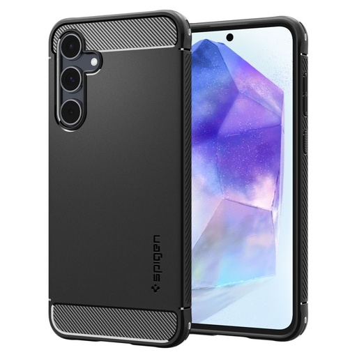 Samsung Galaxy A55 Spigen Rugged armor odolný proti nárazu puzdro Čierny