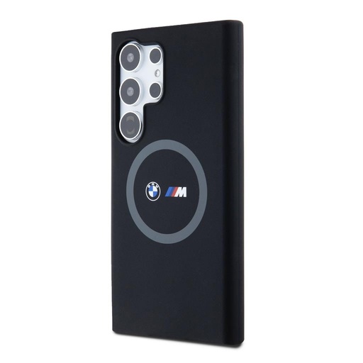 Samsung Galaxy S24 Ultra BMW M Printed Round MagSafe silikónový puzdro (Čierny) - BMHMS24L23SROK