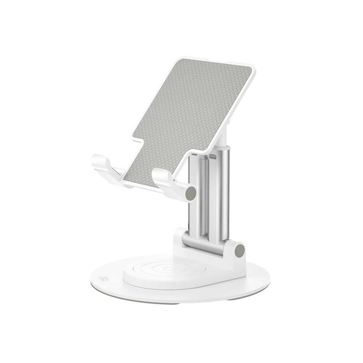 XO C139 stolový telefón a držiak na tablet stojan 360° ban otočný stolový držiak na telefón (Biely)