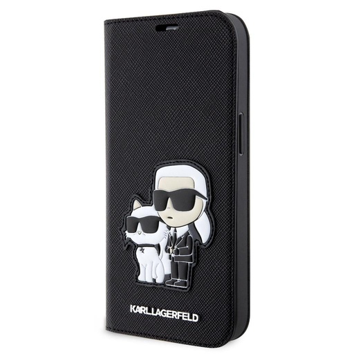 Apple iPhone 14 Karl Lagerfeld PU Saffiano Karl and Choupette NFT Book puzdro (Čierny) – KLBKP14SSANKCPK