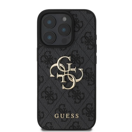 Apple iPhone 16 Pro Guess PU 4G Metal Logo puzdro (Sivý) - GUHCP16L4GMGGR