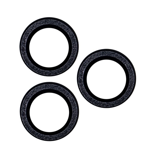 Apple iPhone 15 Pro glitter kamera ochranný (Čierny)