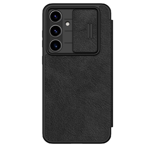 Samsung Galaxy S24 Nillkin Qin pro s ochranou kamery knižkové puzdro (Čierny)