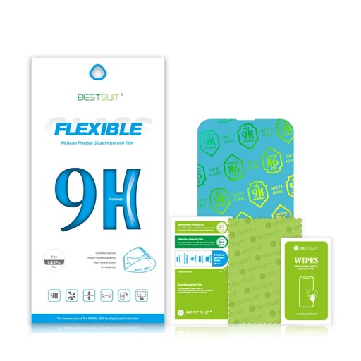 Apple iPhone 14 Pro Max Bestsuit flexible hybrid ochranné sklo (Priehľadný čierny s okrajom)
