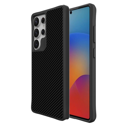 Samsung Galaxy S25 Ultra TOKO Carbon fiber zadný kryt (Čierny)