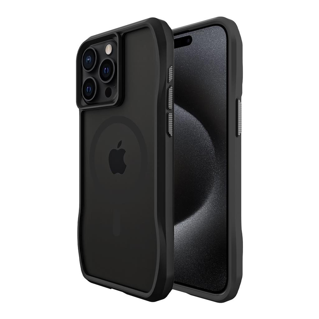 Apple iPhone 15 Pro TOKO Octagon magsafe hátlap tok (Fekete)