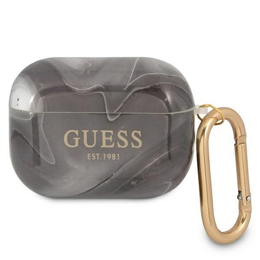 AirPods Pro Guess Marble puzdro (Čierny) - GUAPUNMK