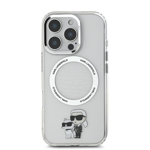 Apple iPhone 16 Pro Max Karl Lagerfeld IML Karl and Choupette MagSafe puzdro (Priehľadný) - KLHMP16XHNKCIT