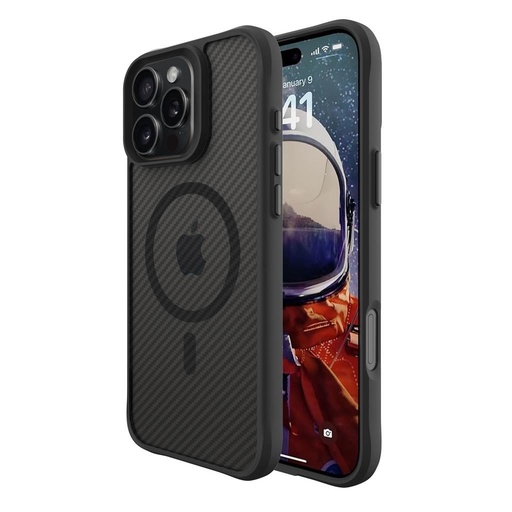 Apple iPhone 16 Pro Max TOKO Carbon fiber MagSafe zadný kryt (Čierny)