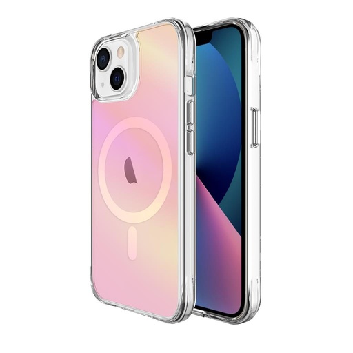 Apple iPhone 14 / iPhone 13 TOKO Pure rainbow magsafe zadný kryt (Ružový)