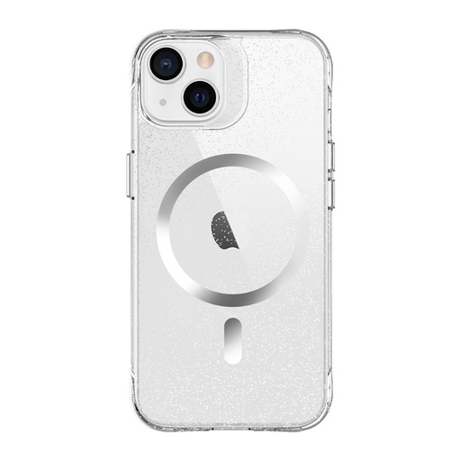 Apple iPhone 14 / iPhone 13 TOKO Pure Glitter MagSafe zadný kryt (Strieborný)