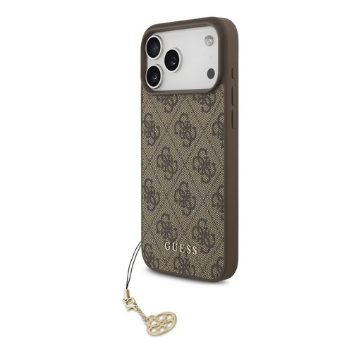 Guess 4G Charm puzdro iPhone 17 Pro Max (Hnedý) - GUHMP17XGF4GCW