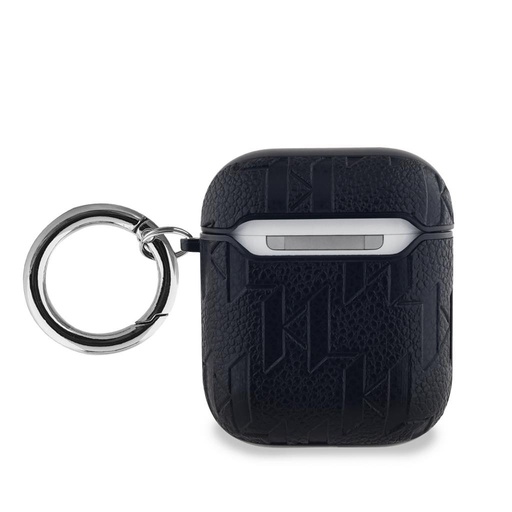 Apple AirPods / AirPods 2 Karl Lagerfeld PU Embossed Karl and Choupette Heads puzdro (Čierny) - KLA2PGKCPK