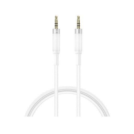 XO NB-R279C 3,5 mm – 3,5 mm audio kábel (Biely) - 1,0 m