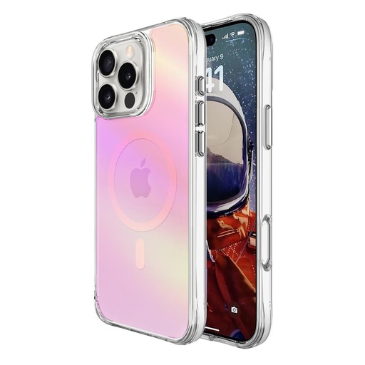 Apple iPhone 16 Pro TOKO Pure rainbow magsafe zadný kryt (Ružový)