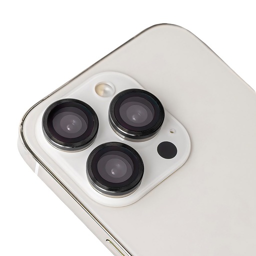 Apple iPhone 17 Pro Max kamera ochranný ochranné sklo (Priehľadný čierny s okrajom)