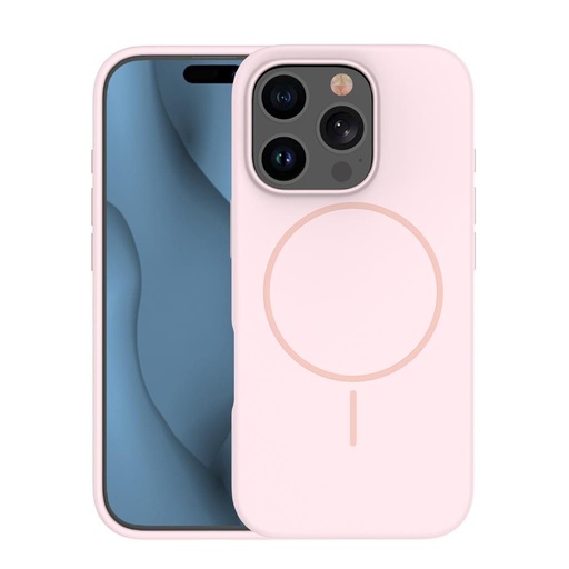 Apple iPhone 15 Pro Silicone Thin magsafe zadný kryt (Ružový)