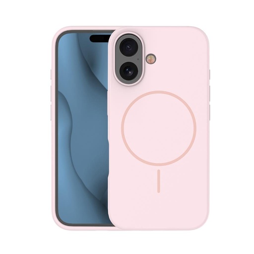 Apple iPhone 16 Silicone Thin magsafe zadný kryt (Ružový)