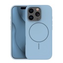 Apple iPhone 15 Pro Silicone Thin magsafe hátlap tok (Kék)