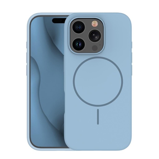 Apple iPhone 16 Pro Max Silicone Thin magsafe zadný kryt (Modrý)