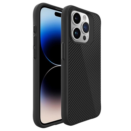Apple iPhone 15 Pro Max TOKO Carbon fiber zadný kryt (Čierny)
