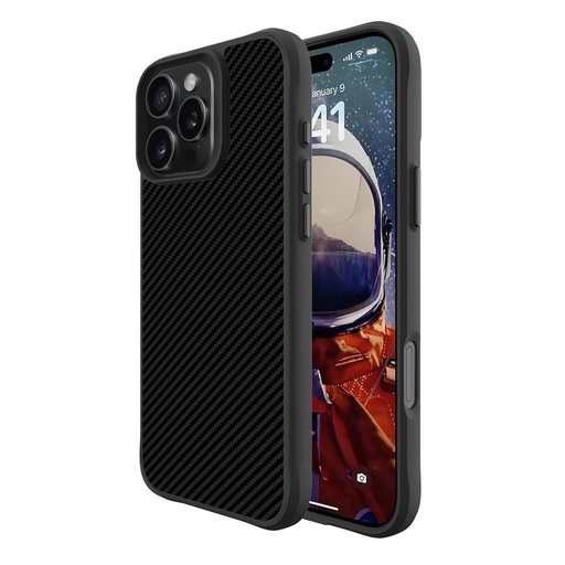 Apple iPhone 16 Pro Max TOKO Carbon fiber zadný kryt (Čierny)