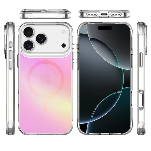 Apple iPhone 17 Pro Max TOKO Pure rainbow magsafe zadný kryt (Ružový)