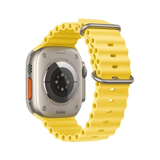 Forcell F-Design FA12 silikónový remienok Apple Watch 42 / 44 / 45 / 49 mm (Žltý)