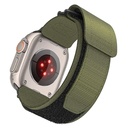 Forcell F-Design FA05 nylon tépőzáras szíj Apple Watch 42 / 44 / 45 / 49 mm (Zöld)