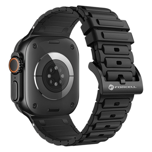 Forcell F-Design FA06 silikónový remienok Apple Watch 38 / 40 / 41 mm (Čierny)
