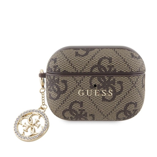 Guess 4G Script PC/PU Charm puzdro AirPods Pro 2 (Hnedý)