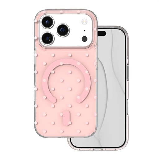Apple iPhone 17 Pro / Apple iPhone 18 Pro Bubble Dots MagSafe zadný kryt (Ružový)