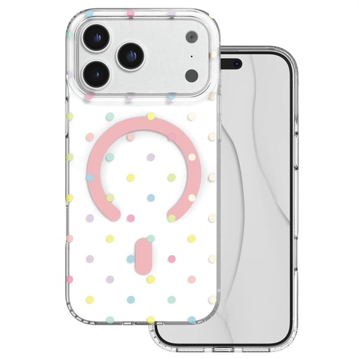 Apple iPhone 17 Pro Max / Apple iPhone 18 Pro Max Bubble Dots MagSafe zadný kryt (Biely)
