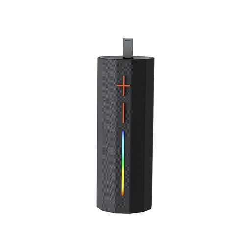 XO F71 Cylinder LED Dazzle prenosný Bluetooth reproduktor s rukoväťou (Čierny)