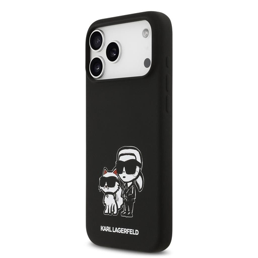 Karl Lagerfeld Liquid Silicone K&CH Sketch MagSafe puzdro iPhone 17 Pro Max (Čierny)