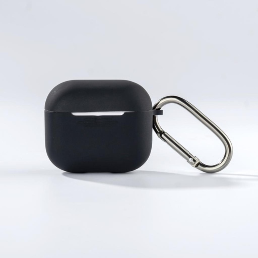 XO K16 silikónový ochranné puzdro s háčikom AirPods 4-k (Čierny)
