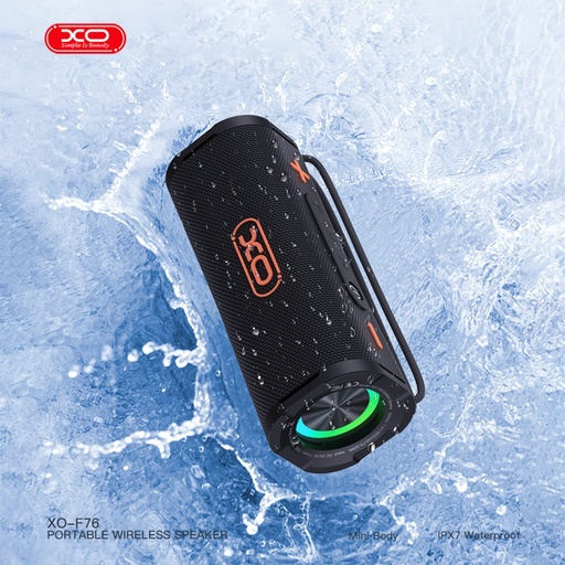 XO F76 prenosný dinamikus RGB bezdrôtový reproduktor (Čierny)