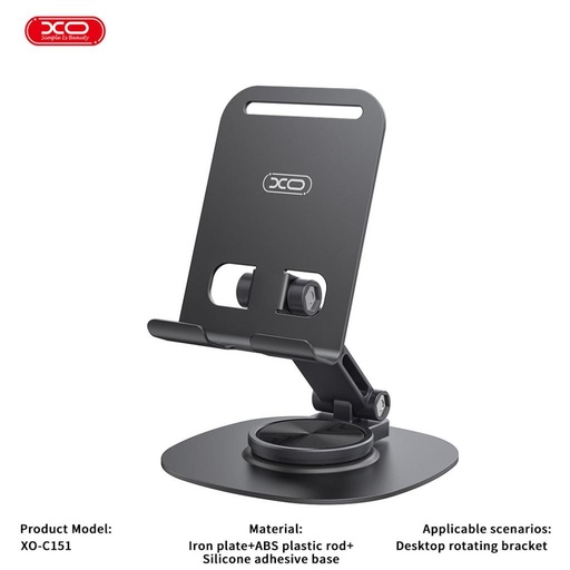 XO C151 kov 360°-ban otočný stolový držiak (Čierny)