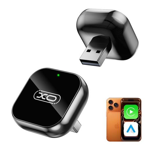 XO CZ026 mini CarPlay zrkadlenie obrazovky auto adaptér (Čierny)